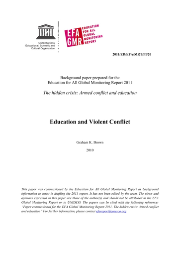 Education and violent conflict